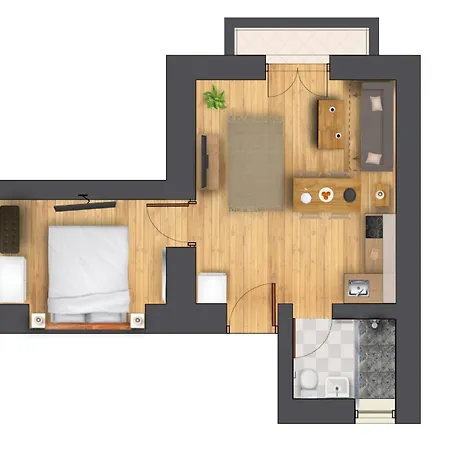 Apartment The Cozy Nest Downtown With Balcony By Pretty *